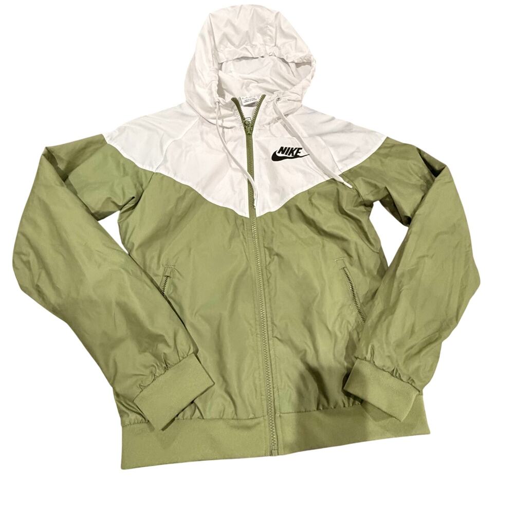 Nike Green Hooded Windbreaker Size X Small
